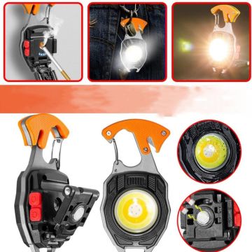 Headlight 5 Fonksiyonlu Survival Kamp Feneri 500 Lümen Kırmızı Işık, Çakmaklı, Düdüklü Şişe Açacaklı Lamba