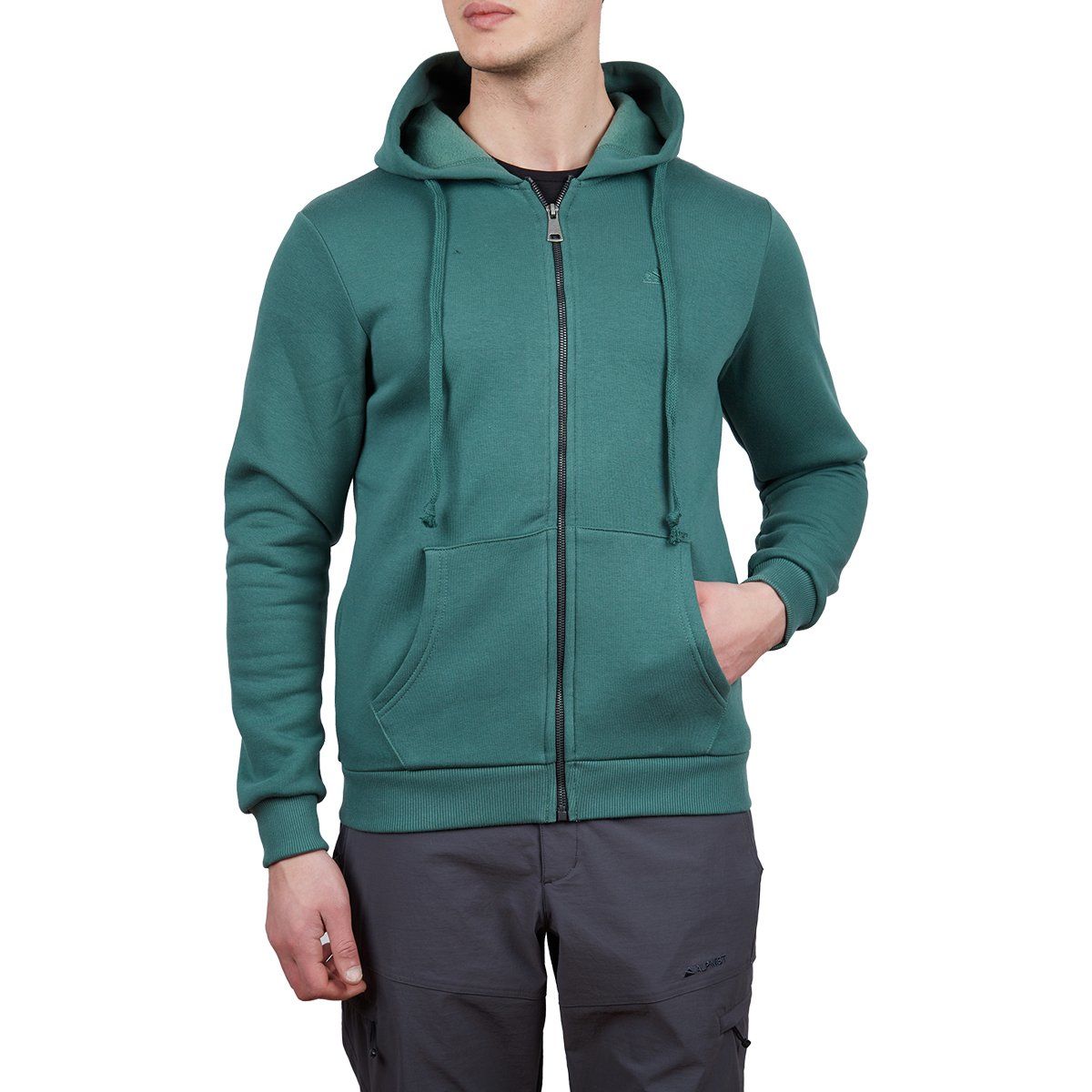 Alpinist Covert Tam Fermuarlı Erkek Sweatshirt NEFTİ