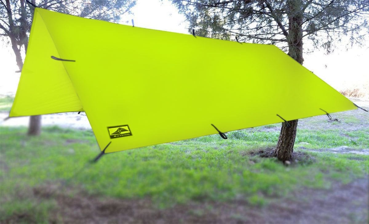 Bushlove Bushcraft Tarp Tente 3m*3m Neon Yeşil Araç Yan Tente Gölgelik