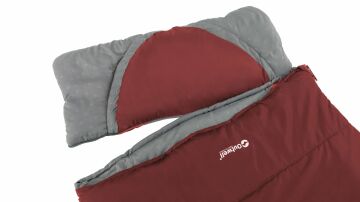 Outwell Contour Lux Red Yazlık ve Kışlık Taraflı -19°C 1700gr Geniş Uyku Tulumu Sol Fermuarlı
