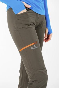 Woolona Comfort Haki Çift Yüzlü Yün Kadın Trekking Pantolonu