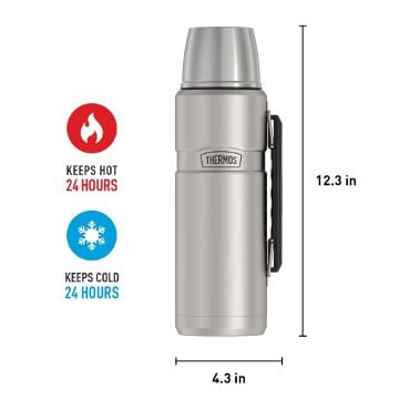 Thermos SK2010 Stainless King Large Matte Stainless Steel 1.2 lt. 163963-AK Termos