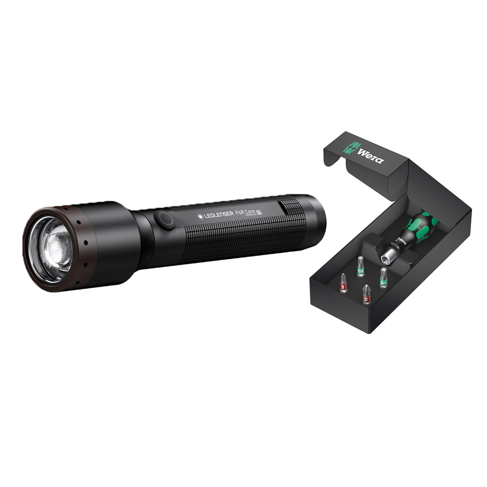 Led Lenser P6R Core + Wera Set El feneri