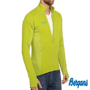 Bergans 1686 Hellstugutind Full Zip Teknik Erkek Polar Ceket Yeşil