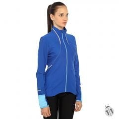 Gore-Tex Bayan Mavi Uzun Kollu  Windstopper Ipod Cepli ProDryFit Outdoor, Koşu, Fitness Tişört