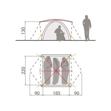 Vaude Campo Grande 3-4P 3-4 Kişilik 3 Mevsim Çadır 14225