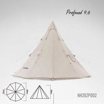 Naturehike Profound 9.6 Carpa Glamping Aile Çadırı | Cotton Pyramid Kanvas |