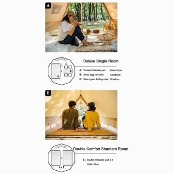 Naturehike Profound 9.6 Carpa Glamping Aile Çadırı | Cotton Pyramid Kanvas |