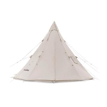 Naturehike Profound 9.6 Carpa Glamping Kanvas Soba Çıkışlı Teepee Aile Çadırı | Cotton Pyramid Kanvas