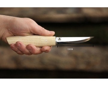 Ozul Knives Ahşap Kuksa Kaşık Oyma Bıçağı İnci-Sivri 10 Cm