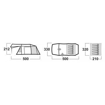 HUSKY CARAVAN YESIL 12 M² CADIR