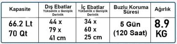 Coleman Xtreme 70 QT Taşınabilir Soğutucu Buzluk 66.2 Lt