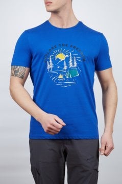 Alpinist Vide Erkek T-Shirt Sax