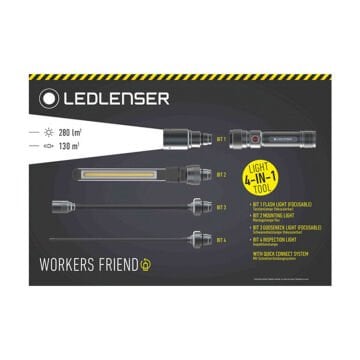 Led Lenser Workers Friend 280 Lümen Uçları Değişebilir Kompact Çalışma Lambası El Feneri