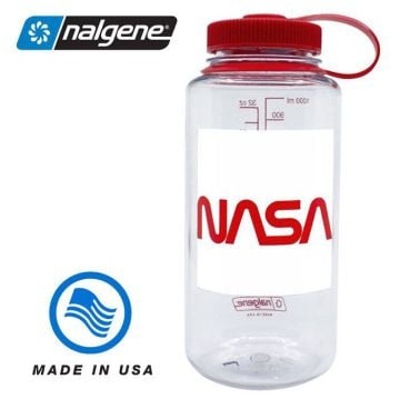 Nalgene 32oz WM Clr / Rd Cap Nasa Limited Edition Tritan Suluk