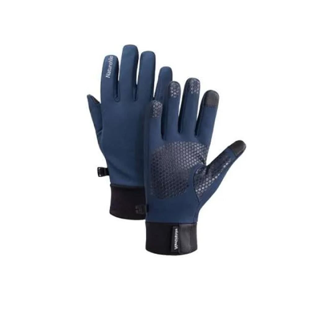 Naturehike Touch Screen Dokunmatik Parmaklı Su Geçirmez SoftShell Eldiven - Blue - L