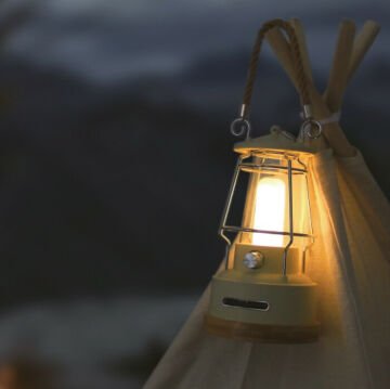 Head Light PT-FSM Usb Şarjlı Warmlight Ayarlanabilir Işıklı Kamp ve Çadır Lambası