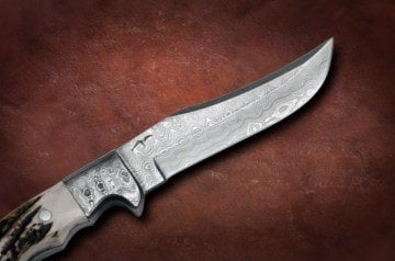 Bora DMS-B 601 Damascus Çelik, Boynuz Saplı Bıçak