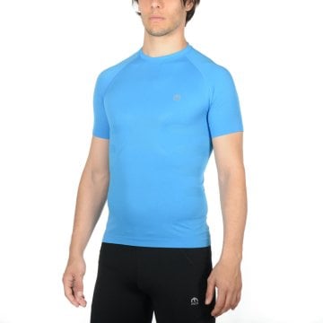 Mico Motion Dry Profesyonel Seamless Erkek Spor Tişört Mavi