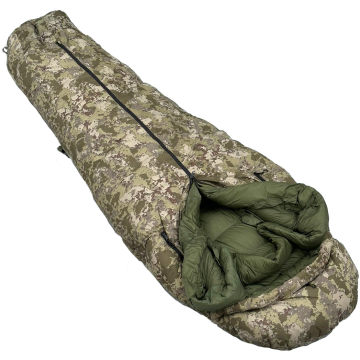 Bushlove Snag Military -44C 800 Fill Kamuflaj Kaz Tüyü Ultralight Uyku Tulumu (Kolları Çıkabilir)