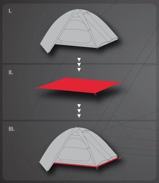 Hannah Groundsheet 3 Çadır Zemin Koruma Katmanı Graphite