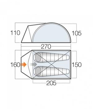 Vango Alpha 250 2 Kişilik Çadır