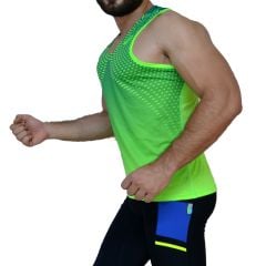 Asics ProDryFit Spor Fitness Koşu Outdoor G. Yeşil Kolsuz Body