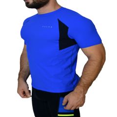 Falke Ergonomic Fitness Koşu Bike Outdoor Mavi Siyah Tişört