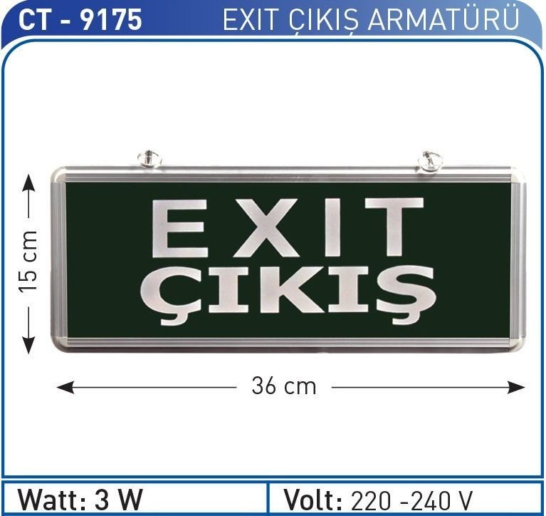 EXIT ÇIKIŞ ARMATÜRÜ
