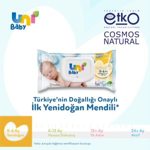 Uni Baby Yenidoğan Islak Mendil 3X40'lı