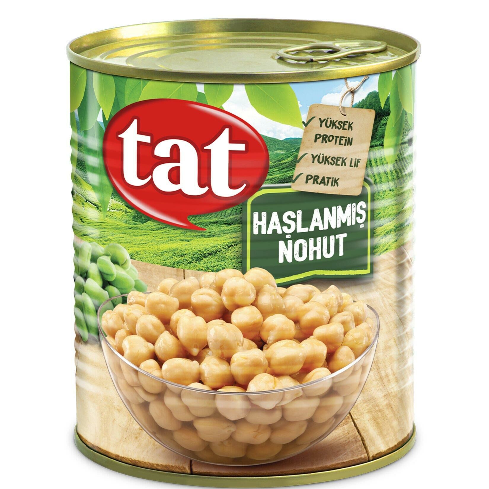 Tat Haşlanmış Nohut 800 Gr Teneke