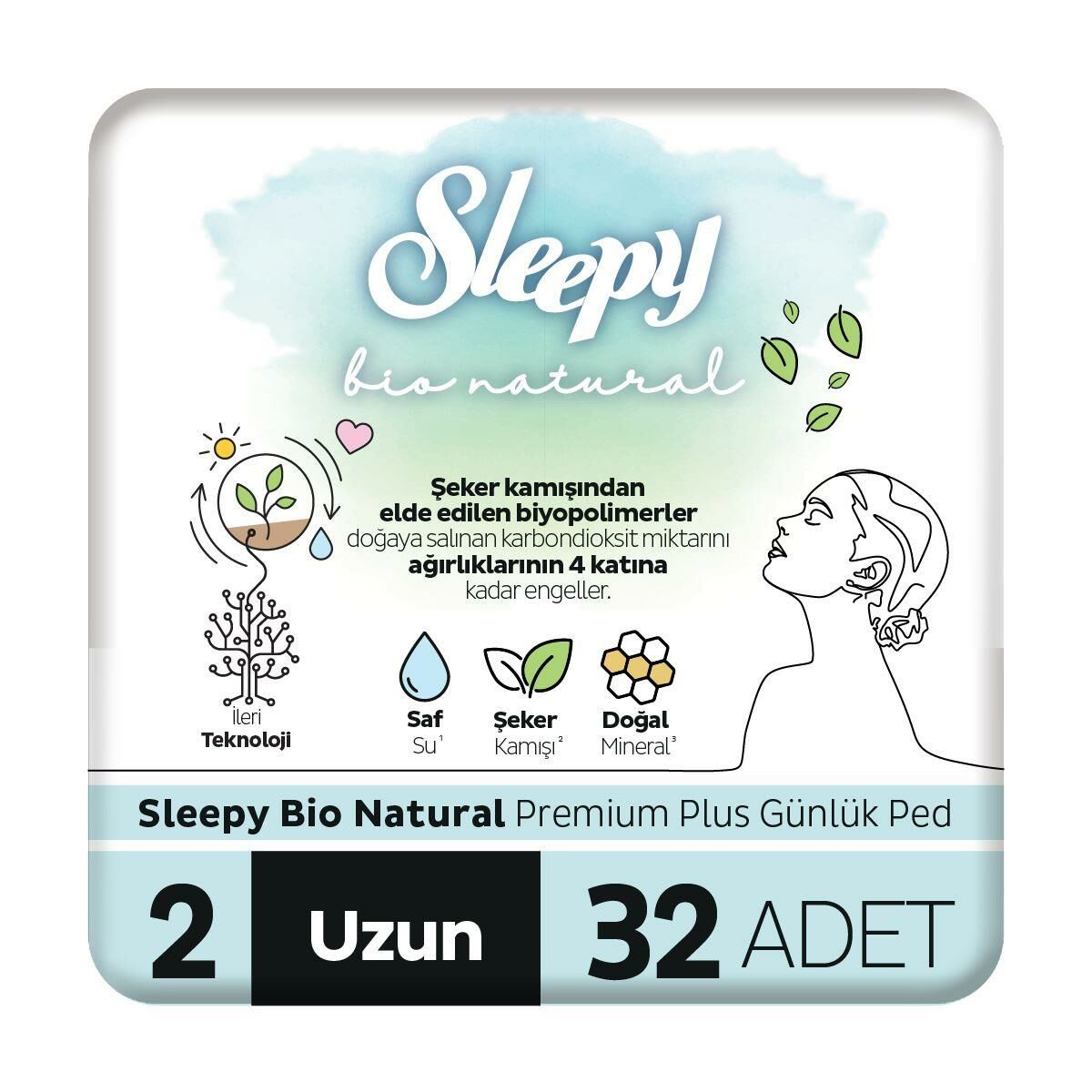 Sleepy Günlük Ped Bio Super Uzun 32'Li