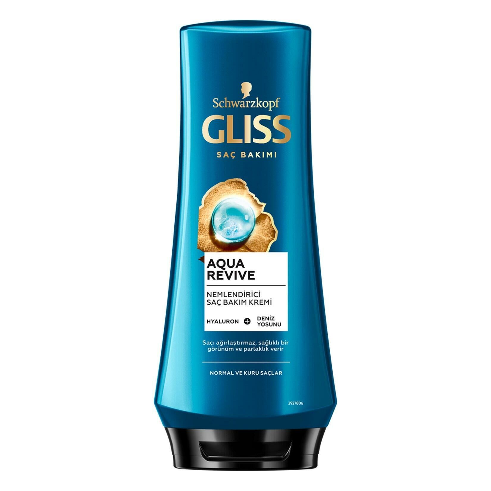 Gliss Aqua Revive Nemlendirici Saç Bakım Kremi - Hyaluron ve Deniz Yosunu Özü ile 360 ml