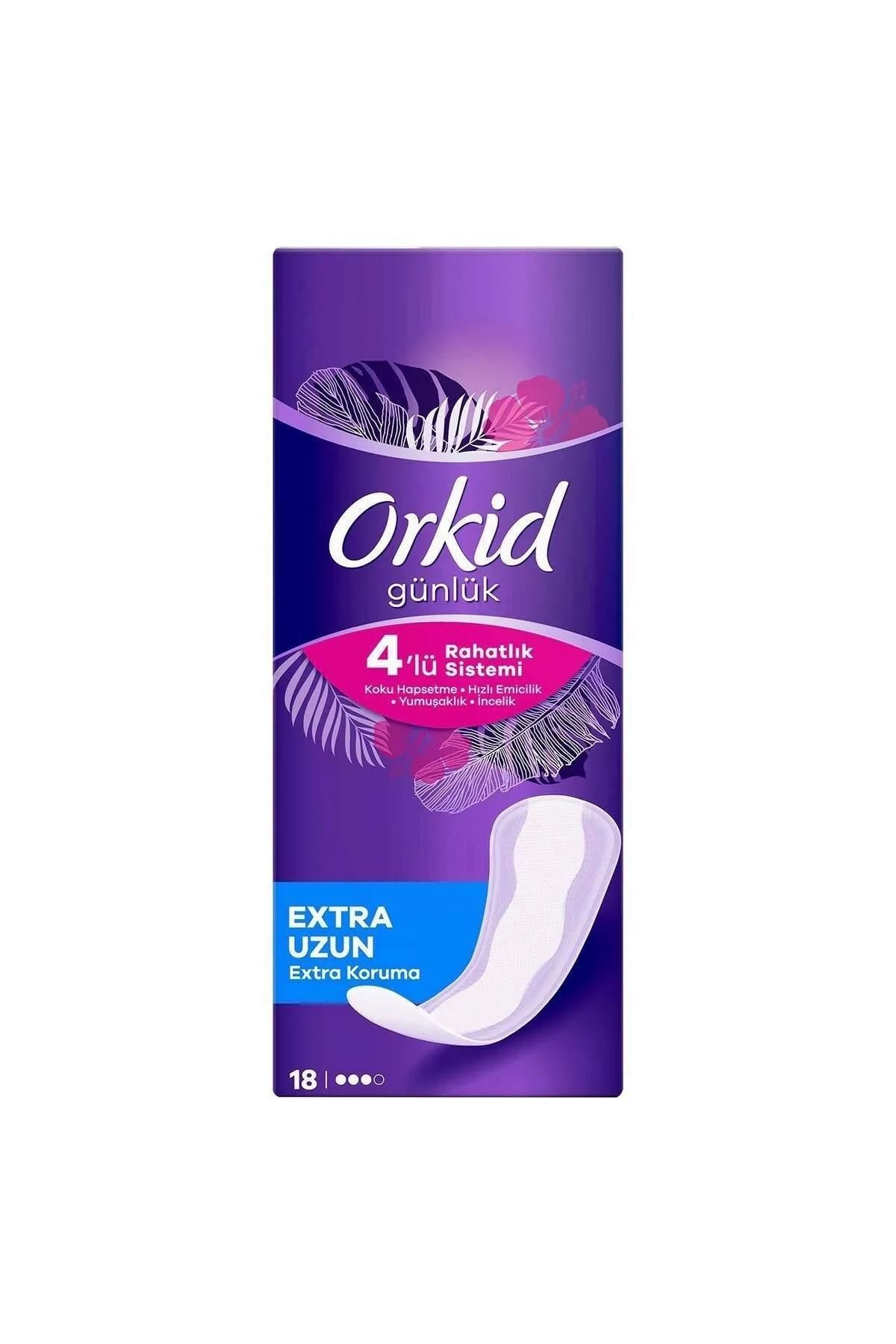 Orkid Günlük Ped Tekli Extra Uzun 18'Li 8128