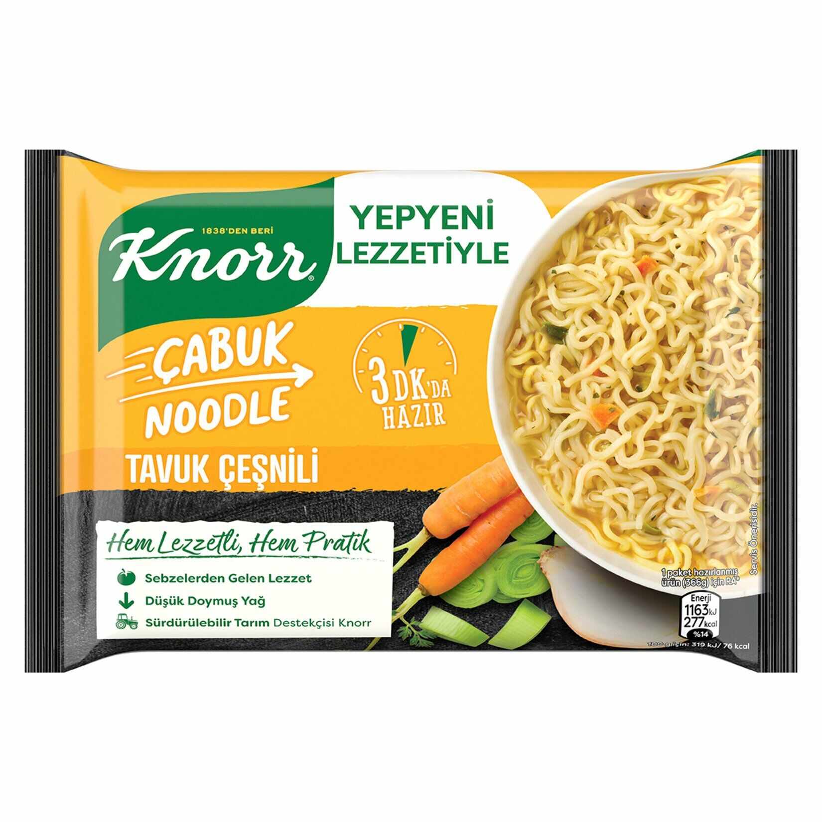 Knorr Tavuk Çeşnili Çabuk Noodle 66 G