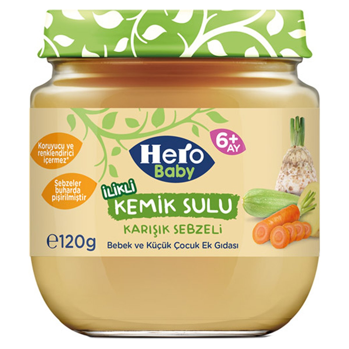 Hero Baby Organik Kemik Sulu Karışsık Sebzeli 120 gr