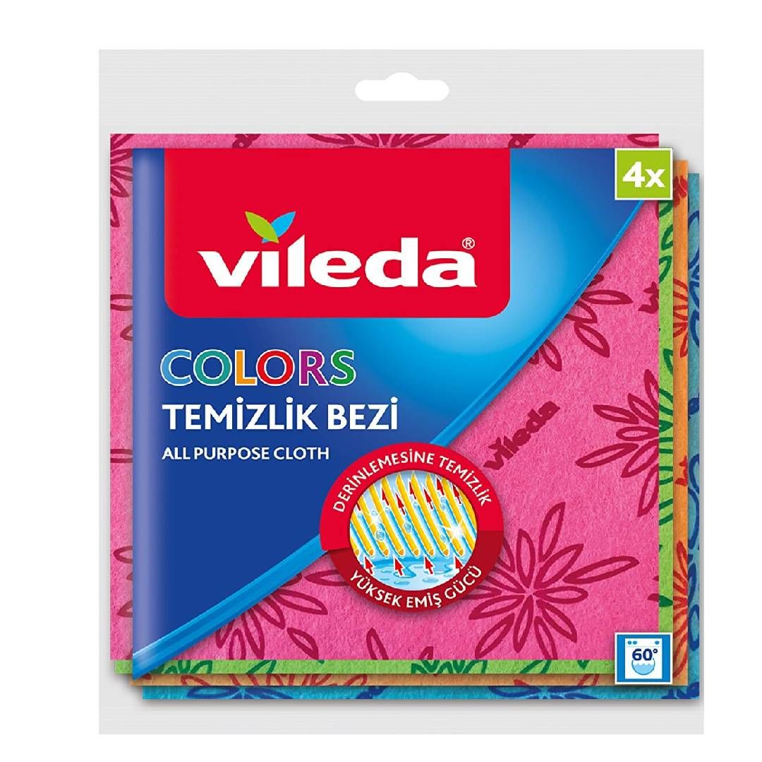 Vileda Temizlik Bezi 4'lü Colors