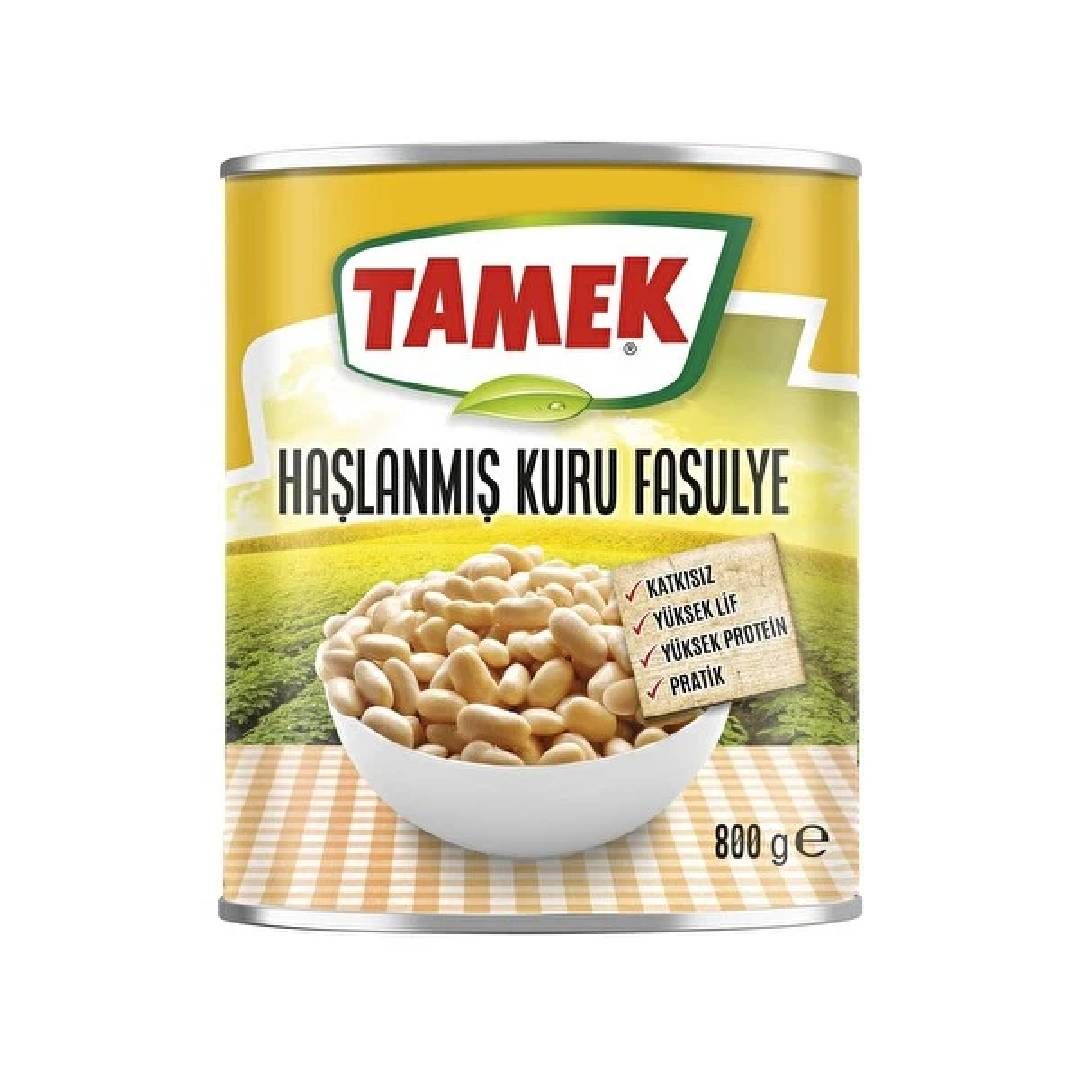 Tamek Haşlanmış Kuru Fasulye 800 Gr Teneke