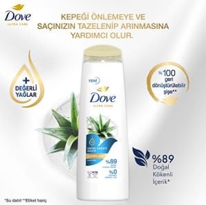 Dove Ultra Care Saç Bakım Şampuanı Kepek Karşıtı Bakım Aloe Vera 400 Ml
