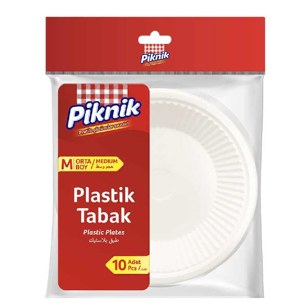 Piknik Plastik Tabak 10'lu Orta Boy 1493-P