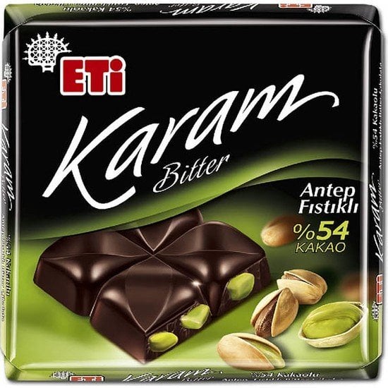 Eti Bitter Çikolatalı Karam %54 Antep Fıstığı 60 gr