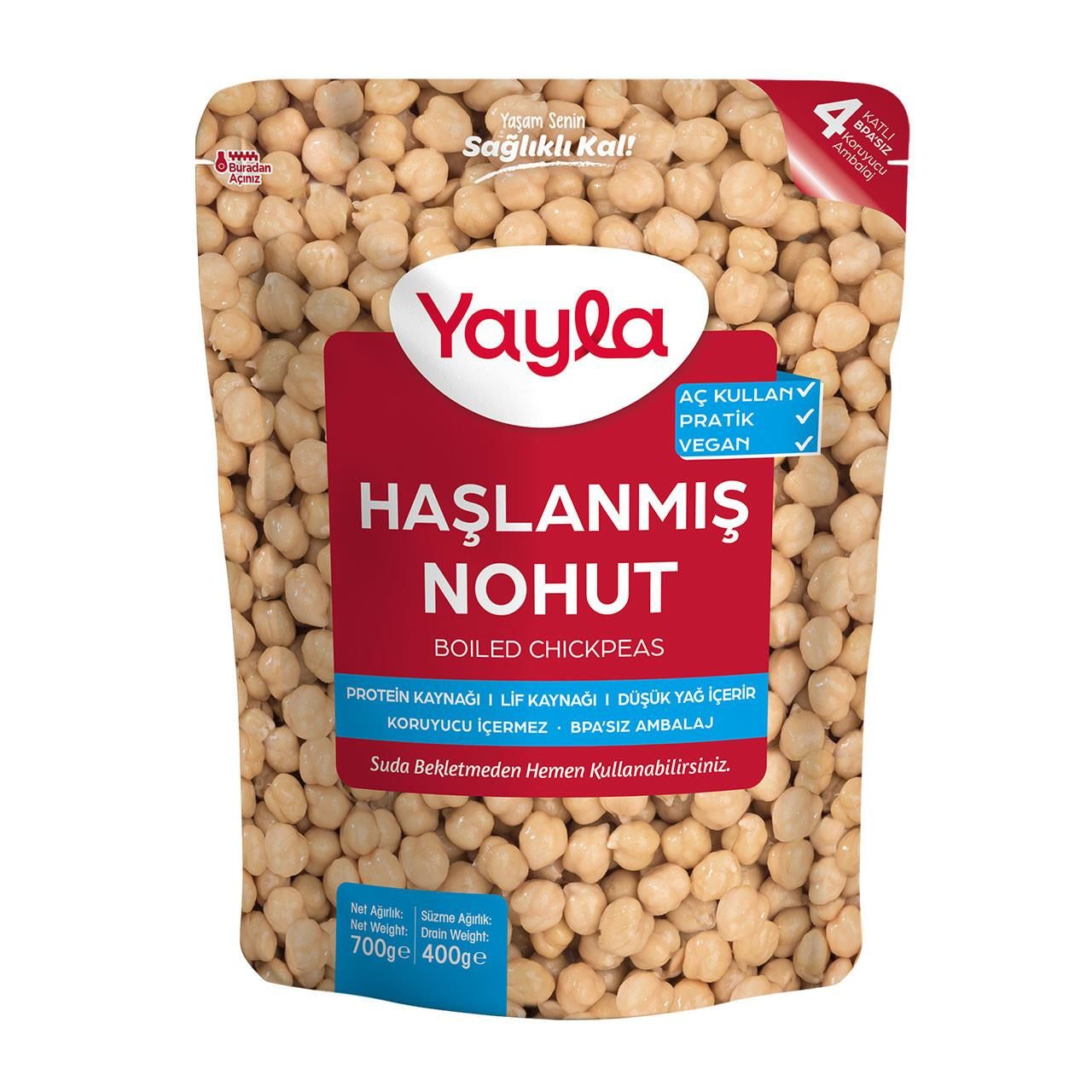 Yayla Haşlanılmış Nohut 700 Gr