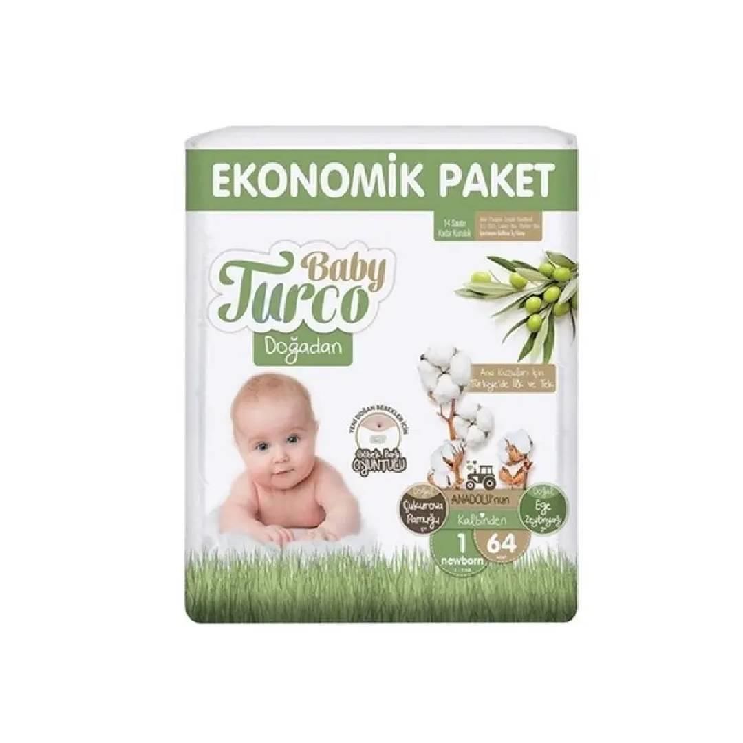 Baby Turco Doğadan Eko Newborn 2-5 kg 64'lü