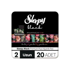 Sleepy Black Natural Ped Süper Ekonomik Uzun 20'li