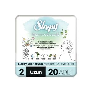 Sleepy Bio Natural Ped Süper Ekonomik Uzun 20'li