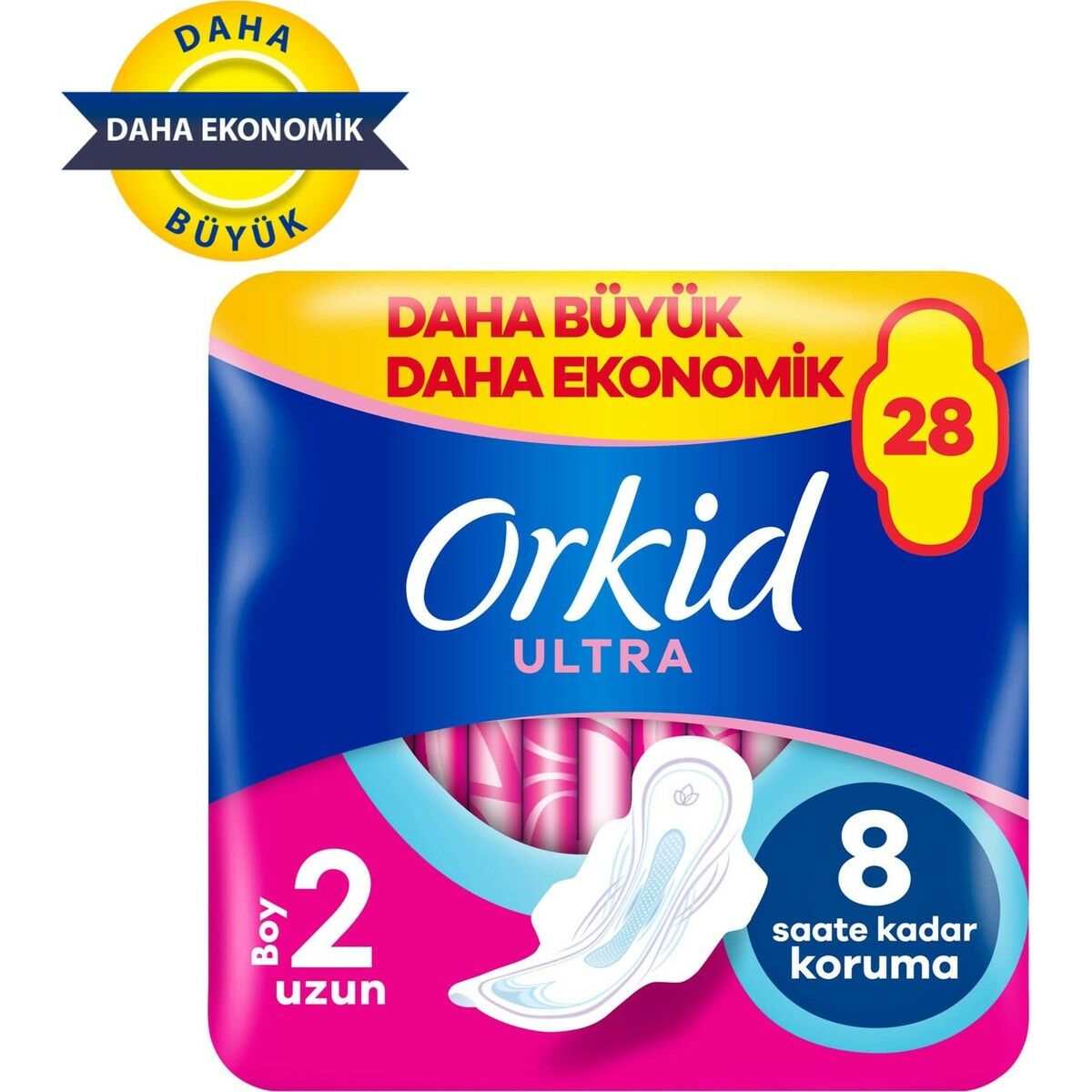 Orkid Ultra Uzun (Boy 2) 28 adet Hijyenik Ped