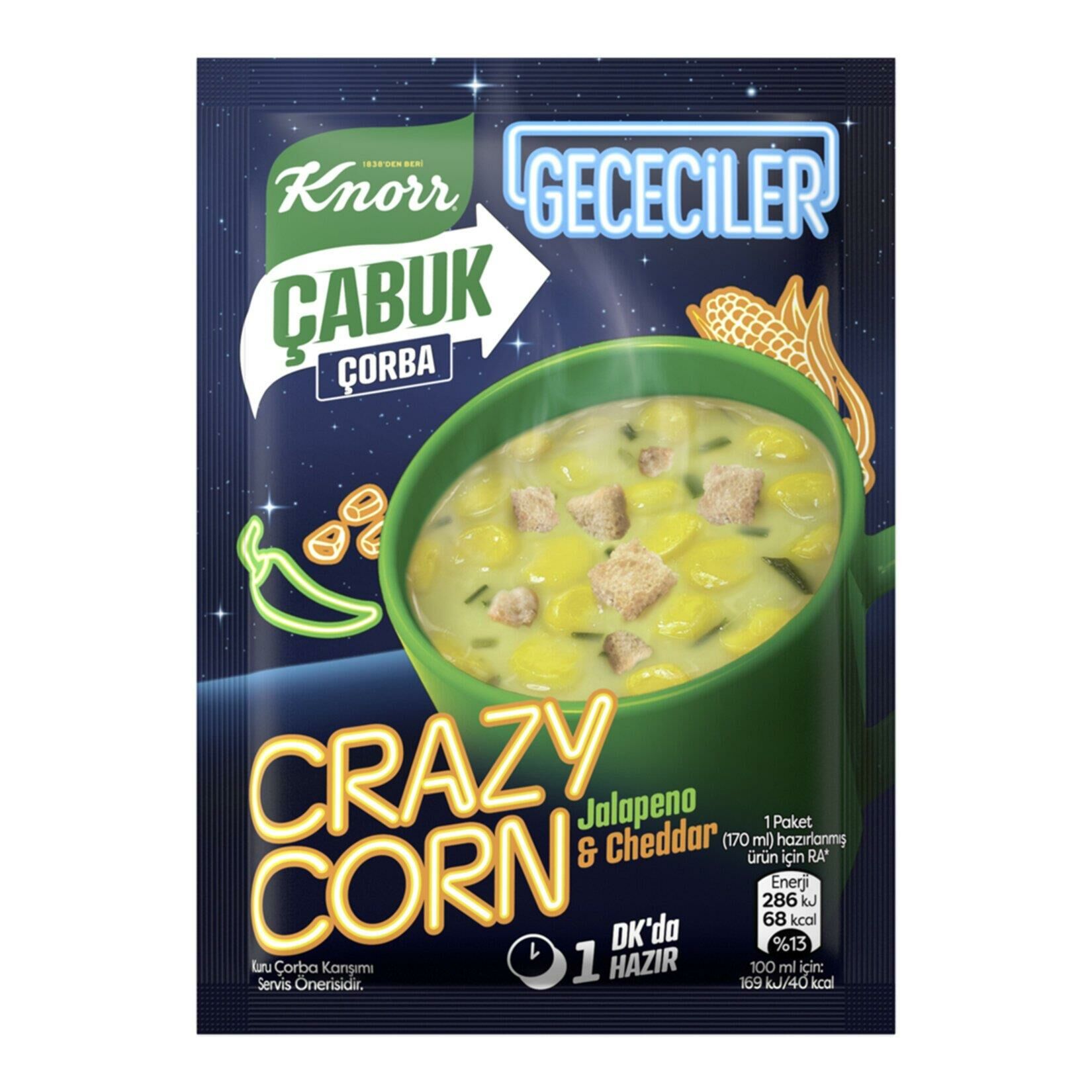 Knorr Çabuk Çorba 18 Gr Crazy Corn