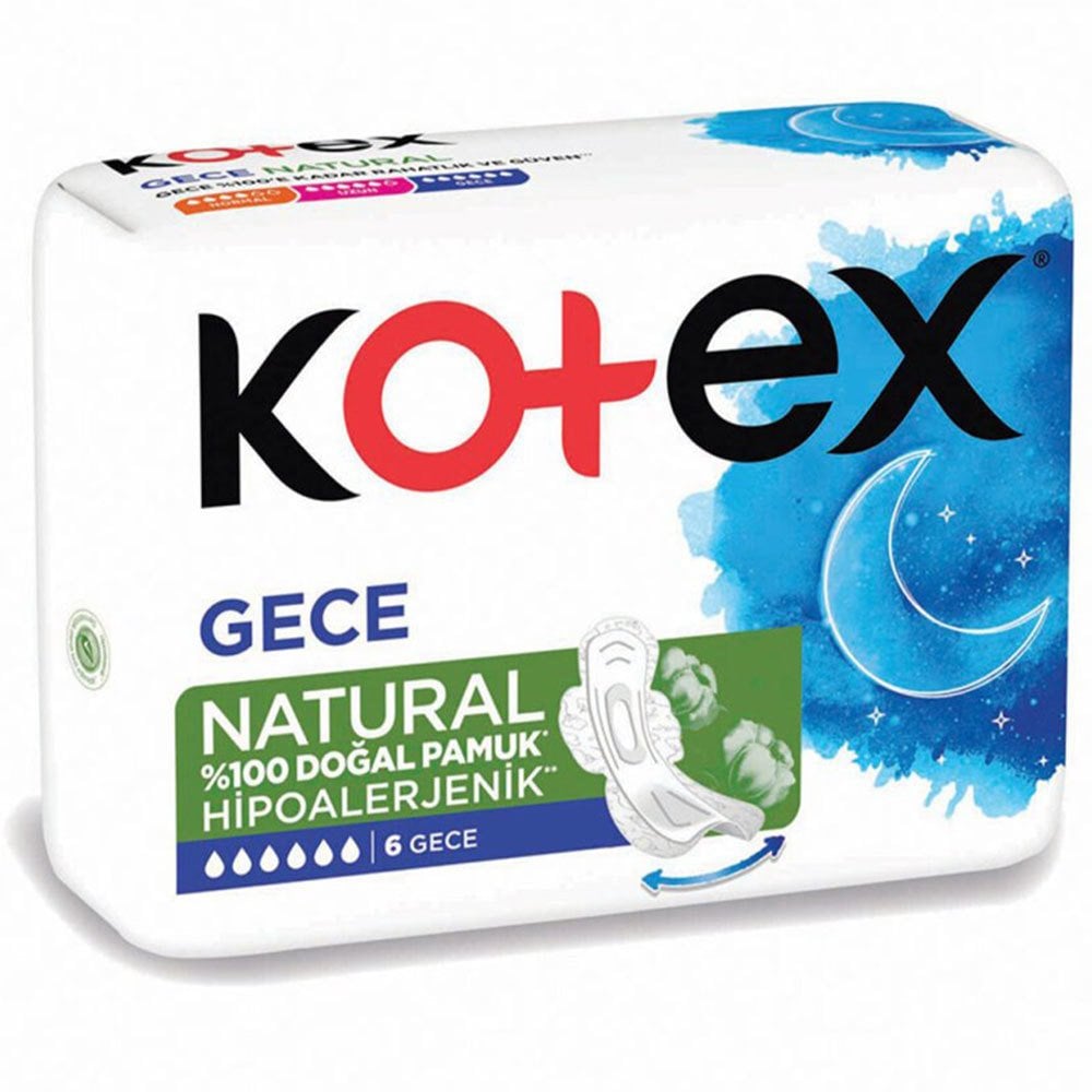 Kotex Ultra Natural Tekli Gece 6'lı