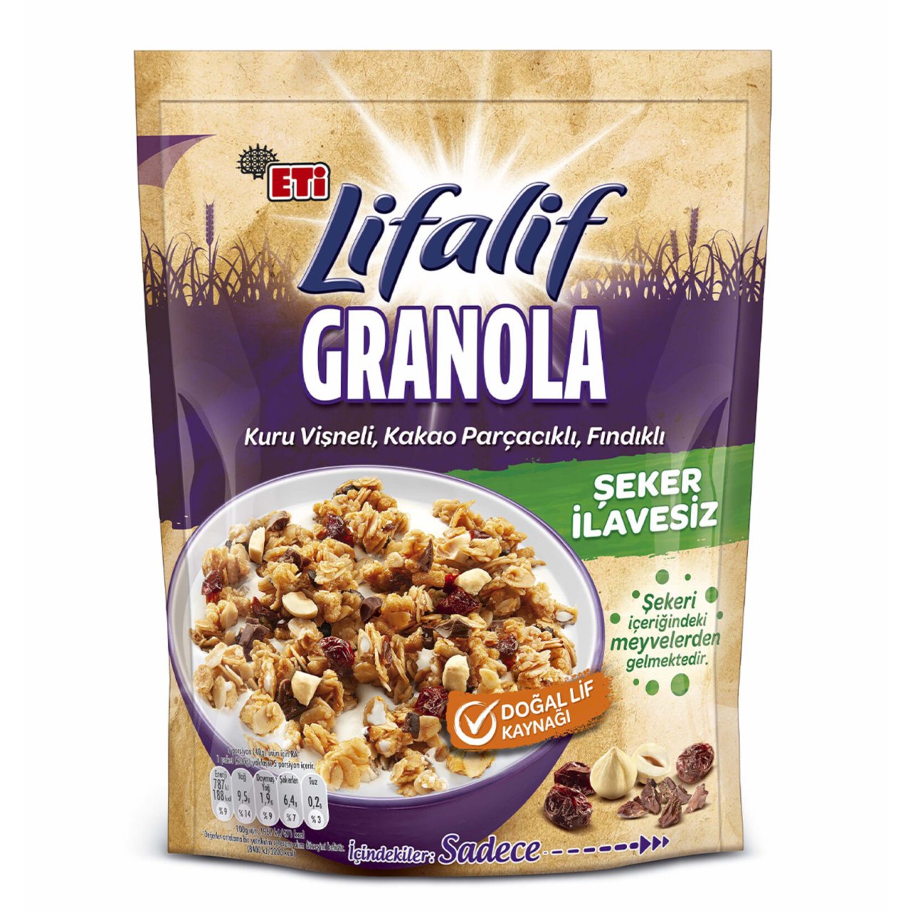 Eti Lifalif Granola Vişne Kakao Fındık 200 gr