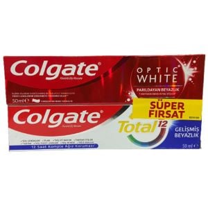 Colgate Optik Beyaz 50 Ml + Total Gelişmiş Beyazlık 50 Ml 6006